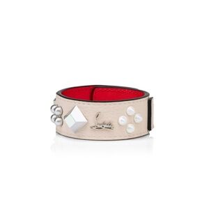 Christian Louboutin Paloma spike embellished leather bracelet. NWT.
